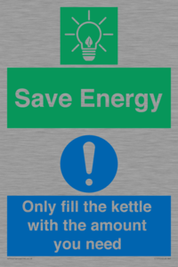 Save Energy - Only fill the kettle with the amount you need